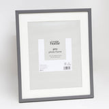 George dark grey plastic photo frame with mount in 10x8 inch size, UK version