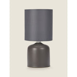 George Home Dark Grey Ceramic and Fabric Table Lamp