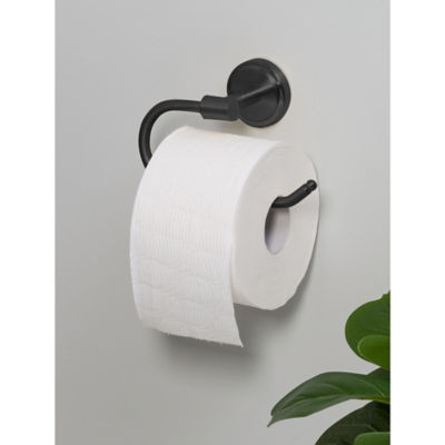 George Home matte black toilet roll holder, UK version