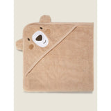 George Home Natural Bear Hooded Towel 75 x 75cm