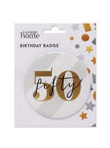 George Home Number 50 Badge Birthday Decoration Metal 85mm