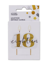 George Home 18 Number Candle 70x50x7mm