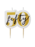 George Home birthday number candle 50, UK version