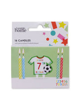 George Home Football Plaque Birthday Candles Pack of 16