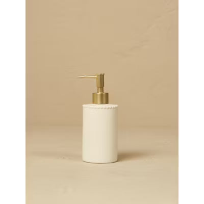 At Home with Stacey Solomon white beaded soap dispenser - British product