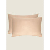 George Home Natural White Pillowcase Pair 48x74 cm