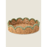 George Home Green Round Scalloped Kitchen Tray - 28cm