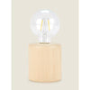 George Home natural pale wood base table lamp, UK version