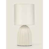George Home Cream Mini Scallop Ceramic Table Lamp 12x12x23.5cm