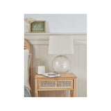 At Home with Stacey Solomon Linen Glass Table Lamp with Small Edison Screw SES/E14 Bulb Cap