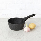 George Home Black Marble Effect Soft Grip Saucepan 16cm, UK version