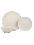 George Home Natural Wide Ribbed dinner set 12 piece, UK version