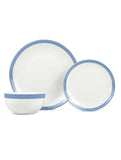 George Home white and blue stripe dinner set 12 piece, UK version