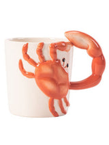 George Home White & Orange 3D Crab-Shaped Ceramic Mug