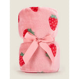 George Home red strawberry fleece blanket 150 x 120 cm, UK version