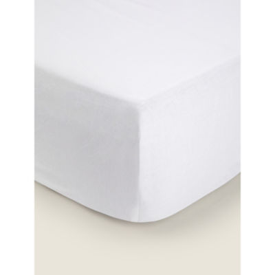 George Home white cotton fitted sheet, UK version