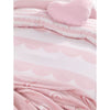 George Home pink scallop microfibre reversible duvet set single, UK version