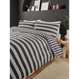 George Home humbug stripe reversible duvet set double, UK version