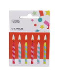 George Home birthday candles assorted colours pack of 12, UK version