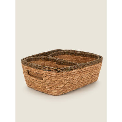 George Home natural rattan storage tray 7.8L, UK version