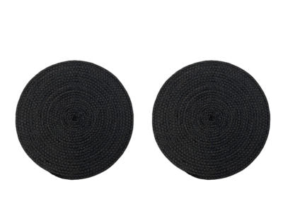 George Home black round paper placemats - British product
