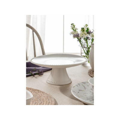 George Home white beaded cake stand 28x28x10cm, UK version