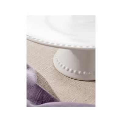 George Home white beaded cake stand 28x28x10cm, UK version