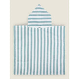 George Home Mint Green Cotton Stripe Poncho 57 x 108 cm