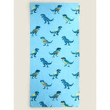 George Home Blue Dino Printed Cotton Towel 152 x 71 cm