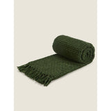 George Home Green Chenille Throw 120 x 150 cm