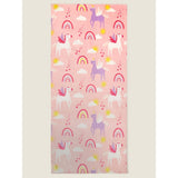 George Home Pink Unicorn Print Cotton Beach Towel 71 x 152 cm