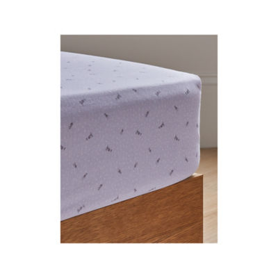At Home with Stacey Solomon lilac bluebell print fitted sheet King - British product