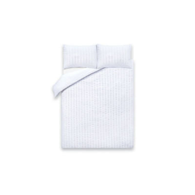 George Home white seersucker king duvet set, UK version