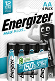 Energizer Max Plus AA alkaline batteries 4 pack - British product