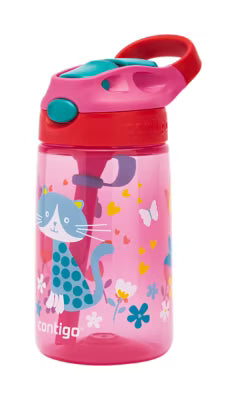 Contigo kids water bottle Cherry Cat pattern 420 ml - British product