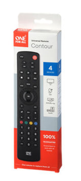 One For All Contour Universal 4in1 TV Remote Control URC1240