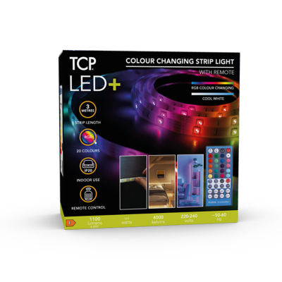 TCP Colour Changing Tape Light 3 metres (British brand)