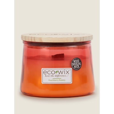 Eco Wix Ombre Orange Peachberry Bubbly large jar candle 425g - British product
