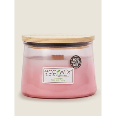 Eco Wix Pink Rose Peony jar candle 425g - British product