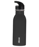 Décor Black Stainless Steel Water Bottle 500ml - British product