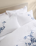 Trailing cherry blossom embroidered bedding set (British brand)