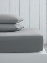 Grey Mid Cotton Rich Deep Fitted Bed Sheet