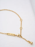 Ted Baker gold tone clear crystal heart adjustable bracelet (British brand)