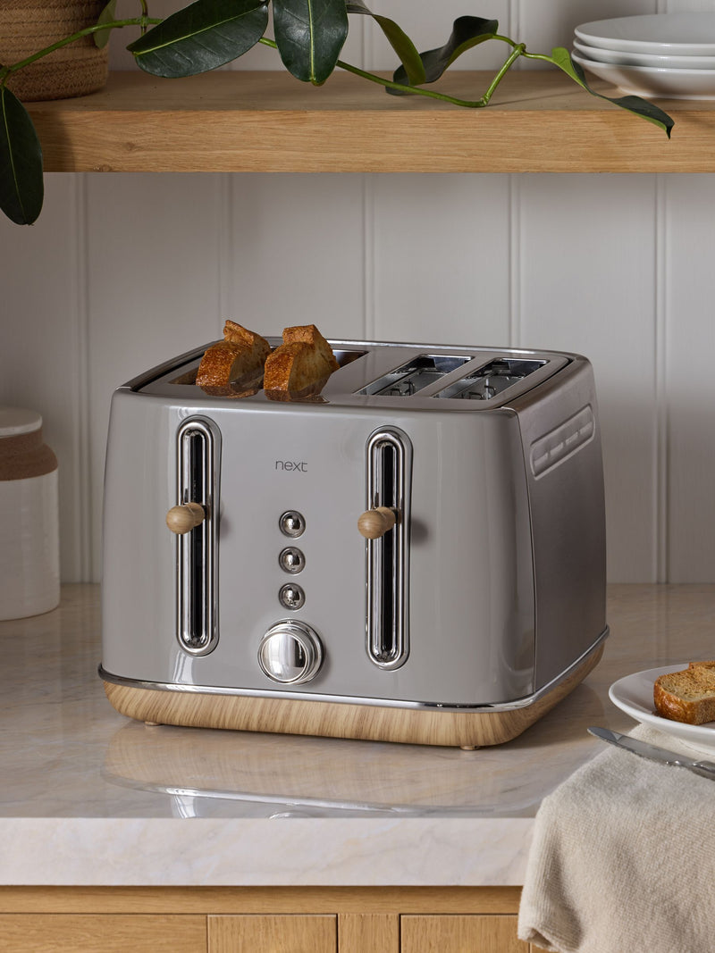 Dove Grey Malvern four-slice toaster - British product