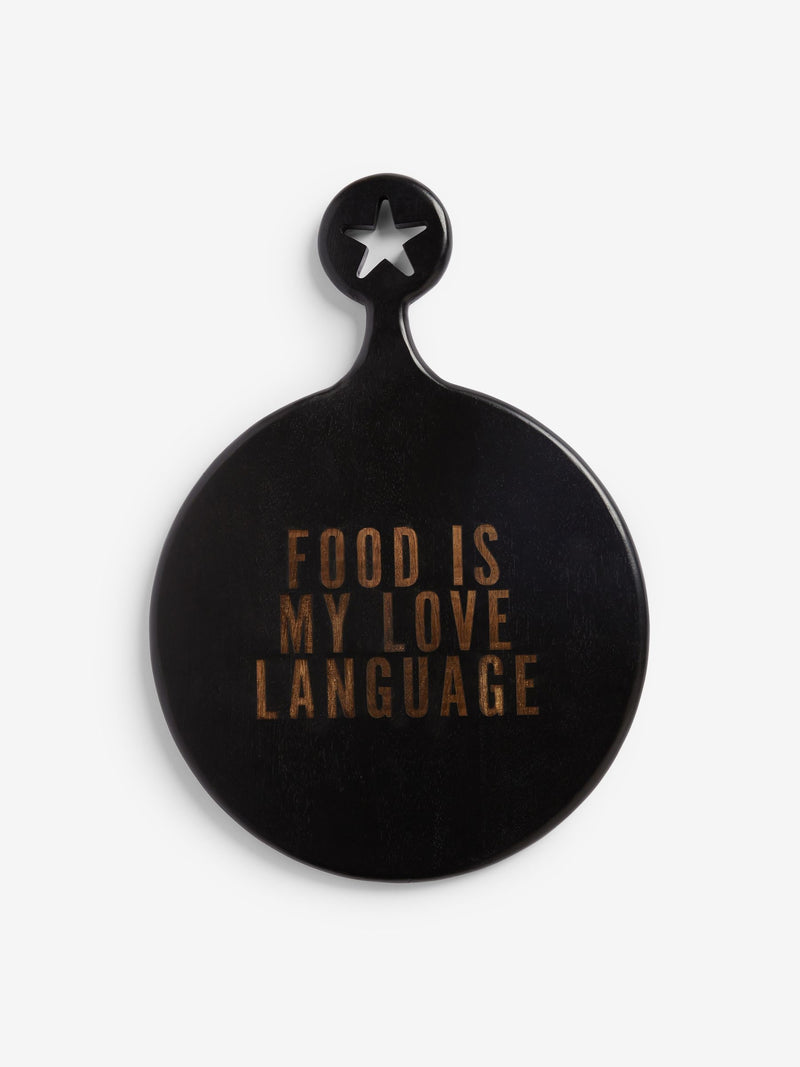 Rockett St George Black Food is My Love Language Wood Serveboard