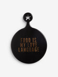 Rockett St George Black Food is My Love Language Wood Serveboard