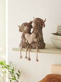 Brown Hamish Highland Cow dangly legs ornament - British product