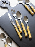 Rockett St George bamboo effect 16 piece cutlery set, imported from the UK