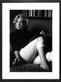Brookpace Lascelles Black Black And White 'Marilyn Monroe Book' Photographic Print In Glass Black Frame