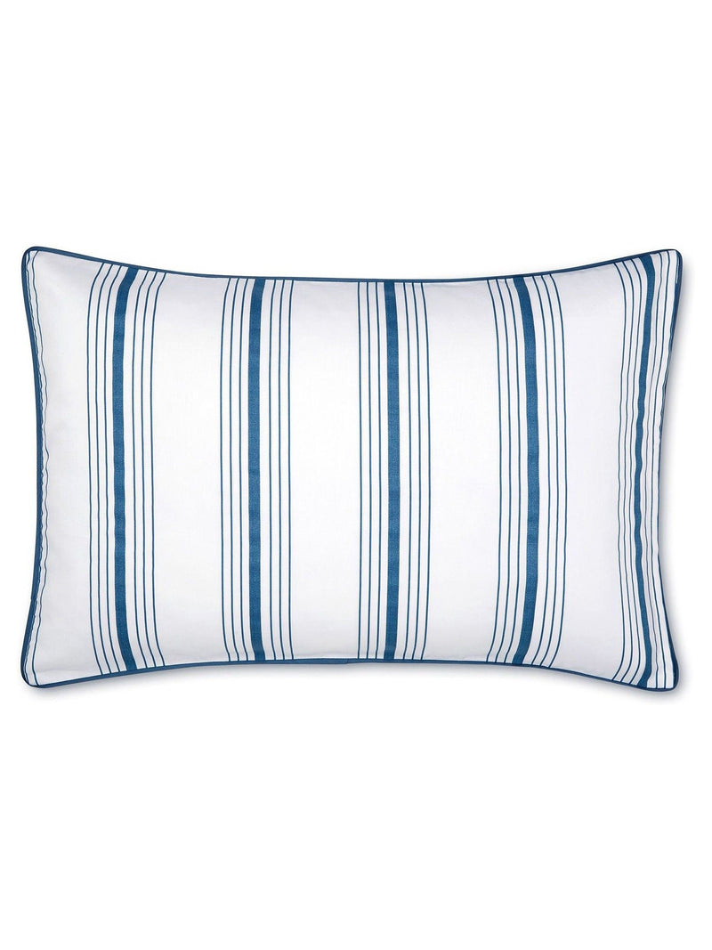 Laura Ashley Blue Midnight Reversible 100% Cotton Sateen 200 Thread Count Tuileries Duvet Cover and Pillowcase Set